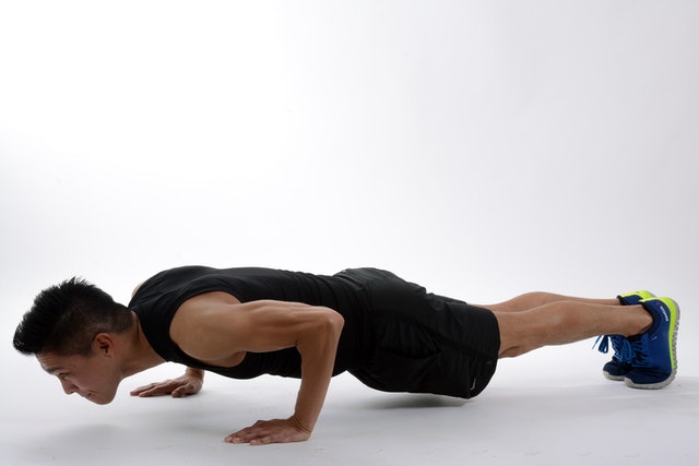 Man doing pushups.