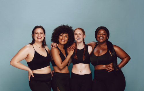 Group of women wearing workout gear.