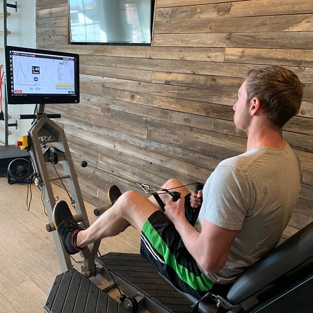 Man working out on ARX machine.